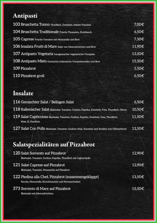 Antipasti / Insalate des Ristorante Am Silbersee